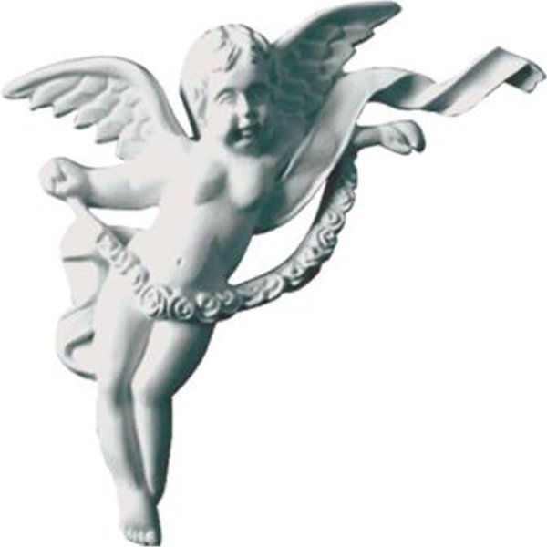 Dwellingdesigns 5.12 in. W x 6.62 in. H x 1.12 in. P Architectural Accents Angel Onlay Left DW738481